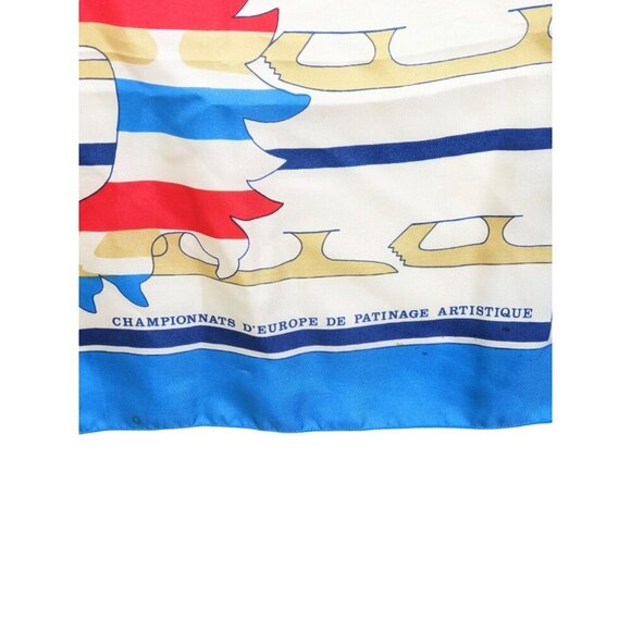 ANDRE CLAUDE CANOVA 1982 Silk Scarf European Figure Skating Champions France - Picture 2 of 7